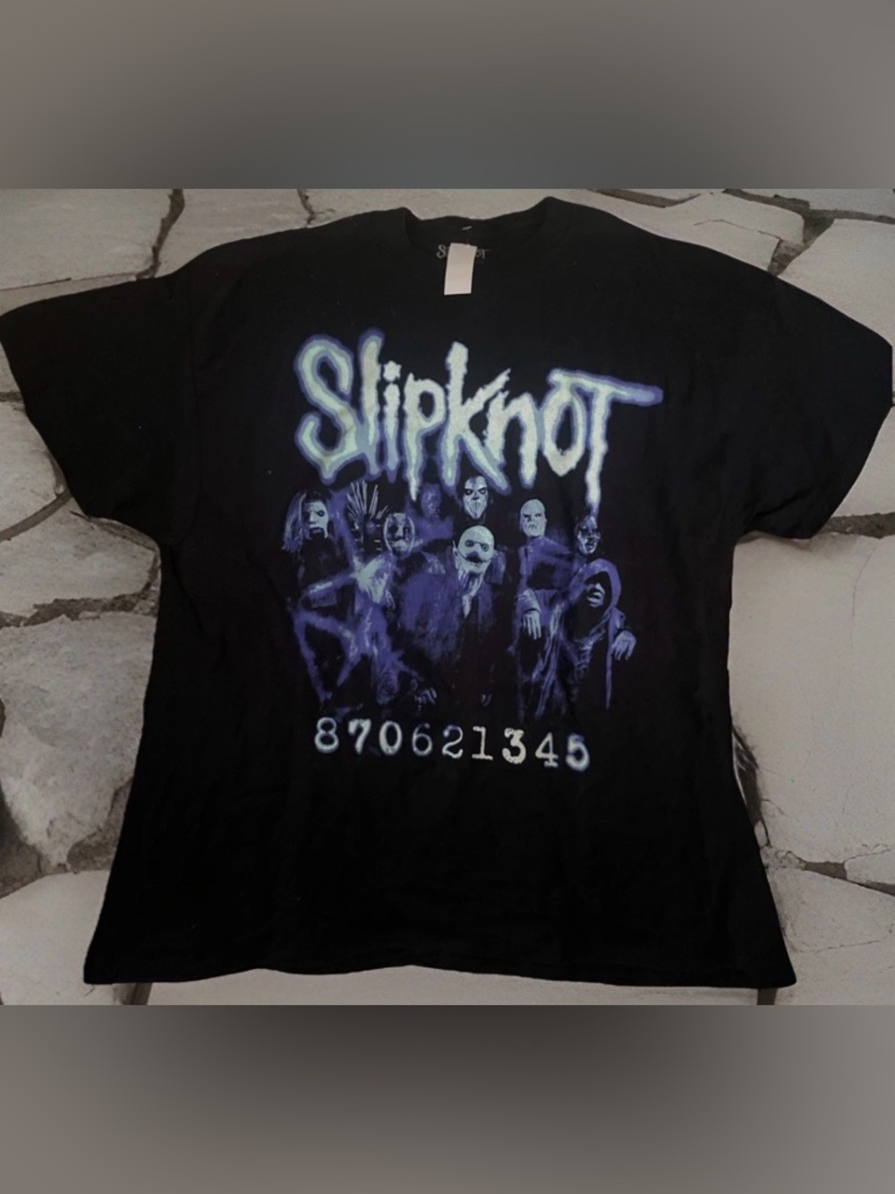 Slipknot 8706213 T-Shirt Mens XL Black Huge Graphic Double Sided Band Tour Metal